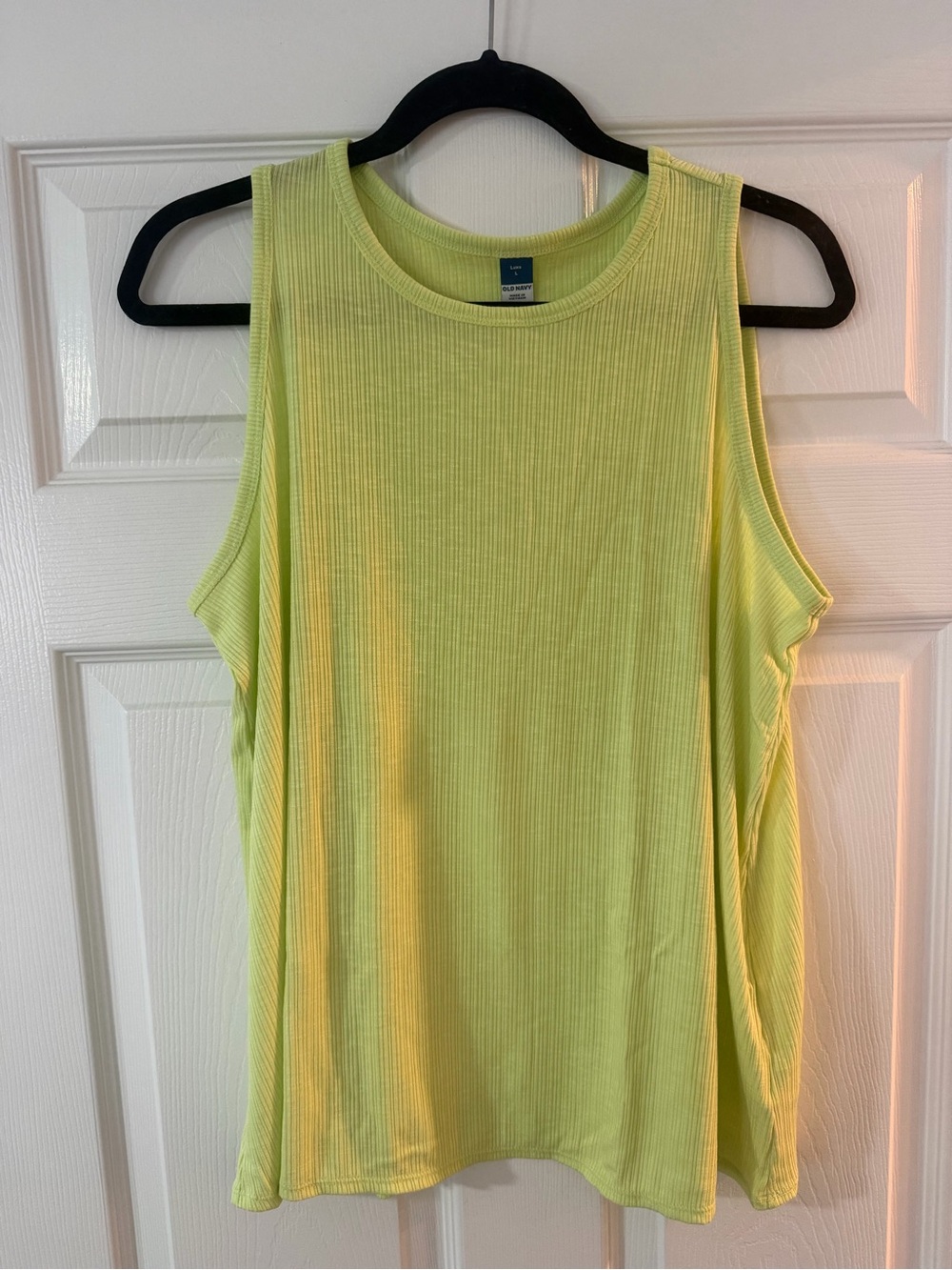 Old Navy Neon Yellow Ribbed Tank Top